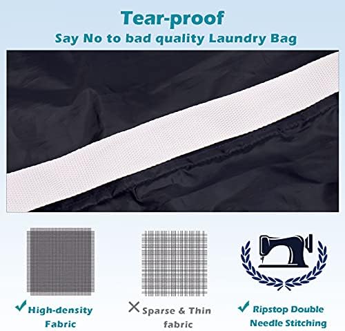 Coomee Heavy Duty Laundry Bag, 2 Pack XL Nylon Laundry Bags - Image 3