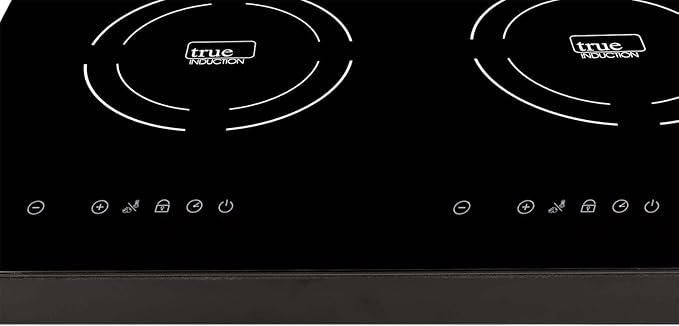 TI-2B 23 inch Built-In Dual Burner Induction Glass-Ceramic Cooktop, 1750W, UL858 Certified