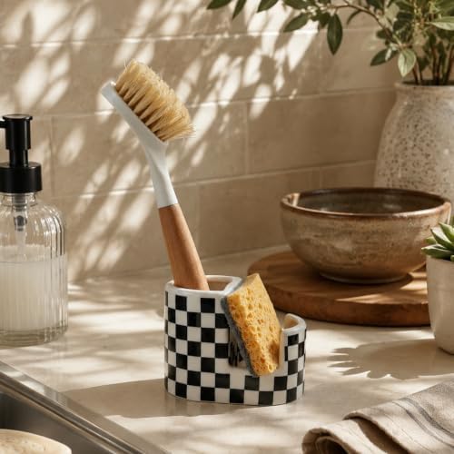 Ceramic Sponge & Brush Holder for Kitchen Sink - Image 7