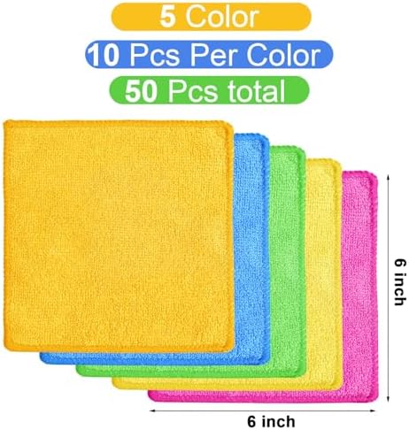 Tanlade 50 Pcs Dry Erase Cloth, 6 X 6 Inch - Image 2