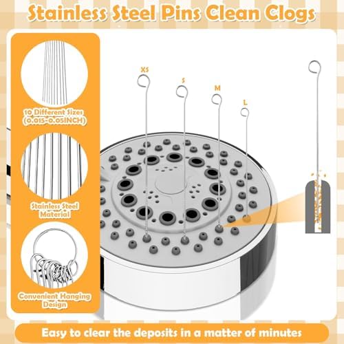 80 Pcs Shower Head Cleaner Tool–Showerhead Cleaning Brushes + Stainless Steel - Image 5