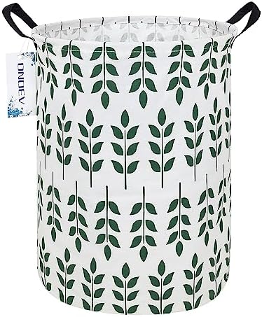 Round Leaf Laundry Hamper, Household Storage Bin by ONOEV