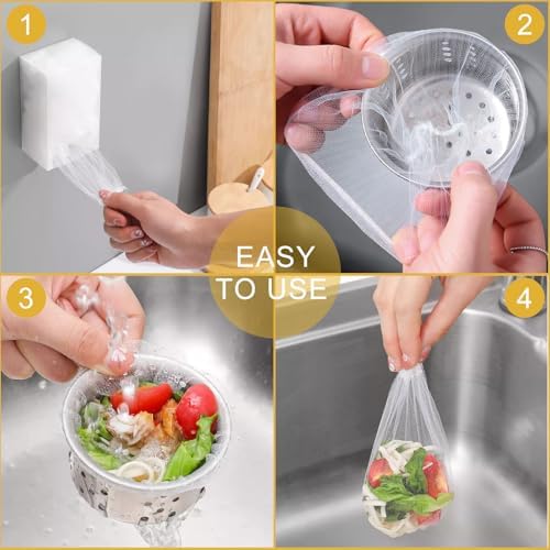 500 PCS Disposable Kitchen Sink Drain Strainer Mesh Bag - Image 5
