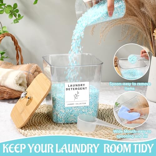 Reallnaive 5 Pcs Laundry Pods Container and Dryer Sheet Holder, 3L Laundry Room - Image 3