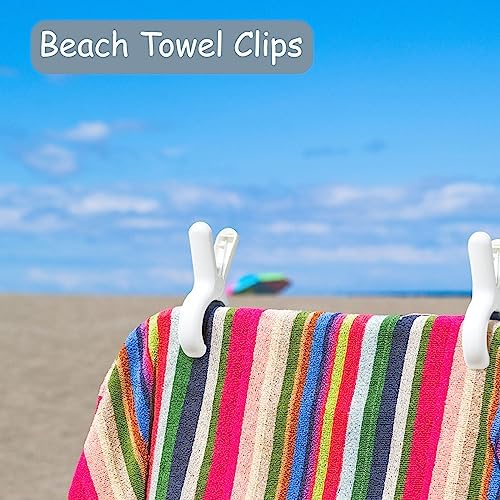 24 Pack Beach Towel Clips with Strong Anti-Rust Springs, Heavy Duty Towel Clips - Image 5