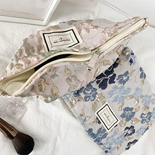 Floral Makeup Bags for Women, Zipper Cosmetic Pouch Large Purse - Image 6