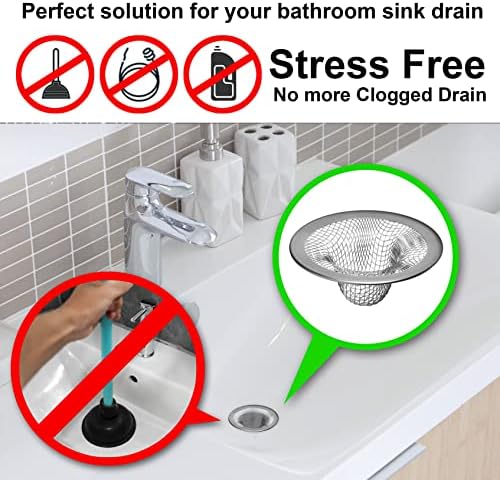 12 Pack 1" Basket Bathroom Mesh Sink Drain Strainer - Image 3