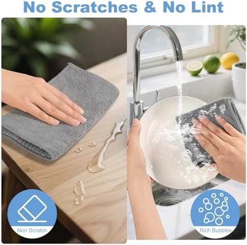 10pcs New Upgrade 2-Layer Microfiber Wire Dishcloth - Image 4
