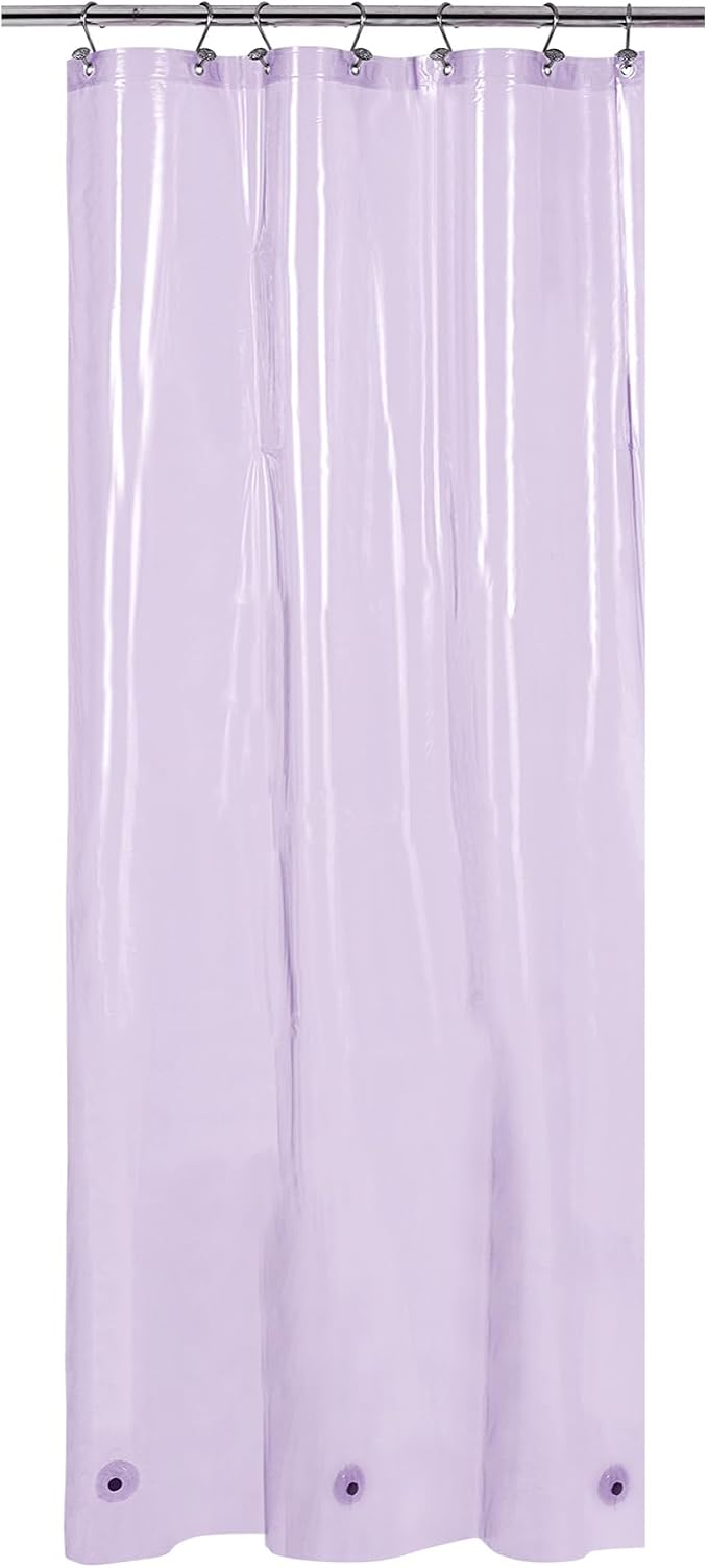 Barossa Design Clear Lavender Stall Shower Curtain Liner - Image 8