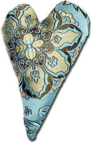 4" Handmade Satin Essence Heart Sachet Pillow – Flaxseed Fill, Lavender Scented by CandiAndi
