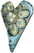 6" Handmade Satin Essence Heart Sachet Pillow – Flaxseed Fill, Lavender Scented by CandiAndi