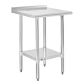 Profeeshaw Stainless Steel Prep Table NSF Commercial Work Table with Backsplash and Undershelf for Kitchen Restaurant 24x24 Inch