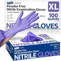 Supmedic Medical Soft Max Nitrile Disposable Gloves Powder-Free, Violet 100 by Supmedic