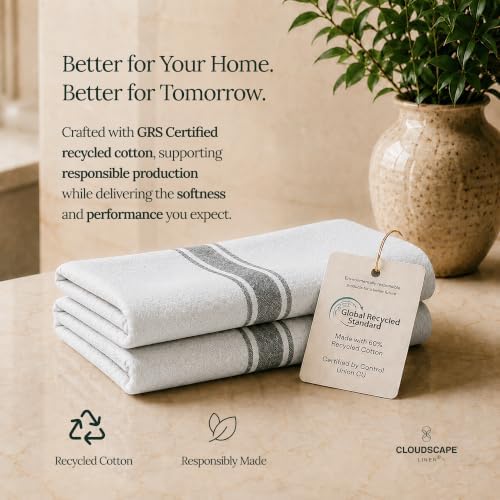 Cloud Scape Pack of 12 Kitchen Towels, Absorbent & Oversized - Image 6
