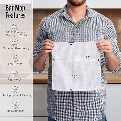 Dish Cloths, 100% Cotton Kitchen Towels, 12 Pack - Image 2