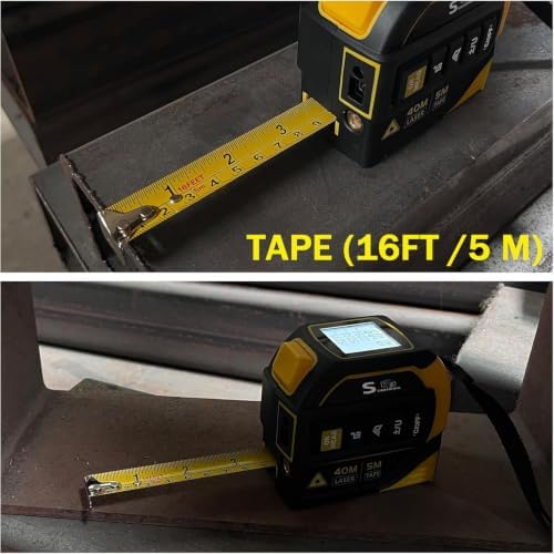 4-in-1 Laser Tape Measure with Laser Level Crosshairs |130ft/40m Laser - Image 5