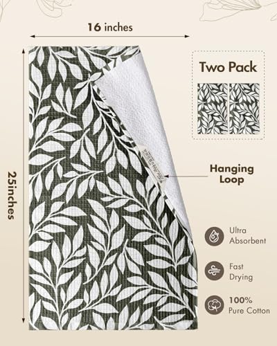 Miss Adola 370GSM Cotton Waffle Kitchen Towels - Image 4
