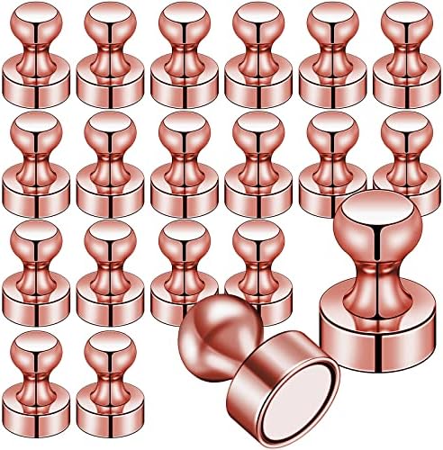 LOVIMAG Fridge Magnets 20Pcs for Refrigerator Whiteboard, Rose Gold by LOVIMAG