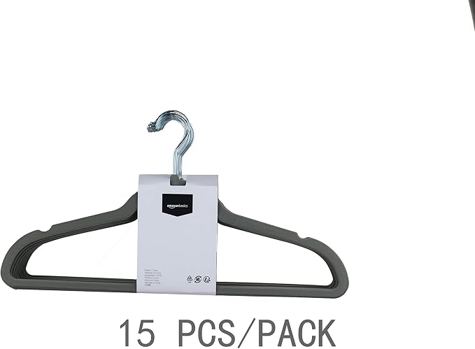 Amazon Basics Slim Velvet Non-Slip Space Saving Suit Clothes Hangers - Image 7