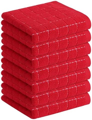 Homaxy 100% Cotton Terry Kitchen Towels, 7 Pack by Homaxy