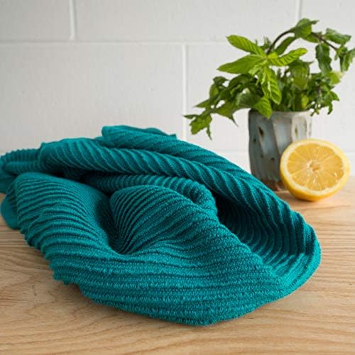 Now Designs Ripple Kitchen Towel, Peacock Green - Image 7