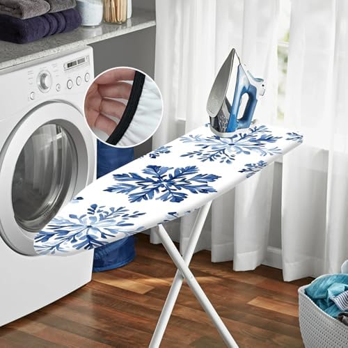 Nuxovilar Blue Snowflake Ironing Board Cover 15x54 Inches Polyester - Image 6