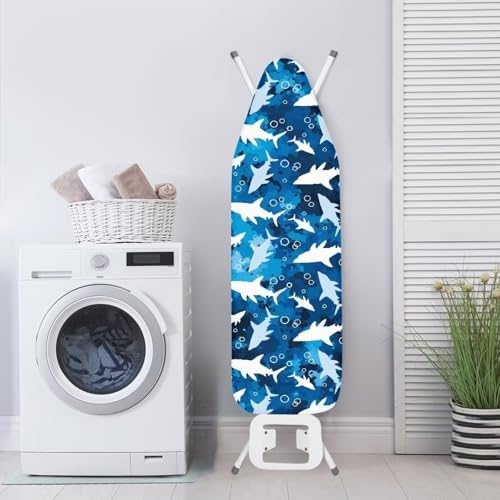 Blue Shark Ironing Board Cover and Pad Soft Fabric Cover - Image 3