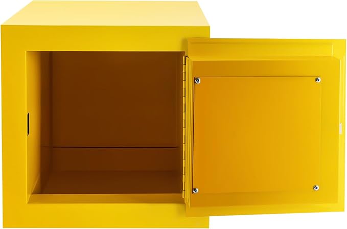 Industry Safety Cabinet, 2 Gallon Flammable Cabinet, Explosion Proof Cabinet for Commercial & Industrial Environments and Home Use, Double-Lock Protection (13" x 13" x 13")