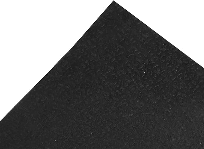 Ottomanson Heavy Duty Rubber Floor Mat – Non-Slip, Waterproof, Easy to Clean – Utility Rug for Entryway, Kitchen, Garage, or Patio – Stain Resistant, Hose Washable – 24" x 36", Black