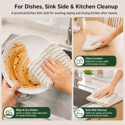 kimteny Microfiber Dish Cloths for Washing Dishes 12 Pack - Image 6