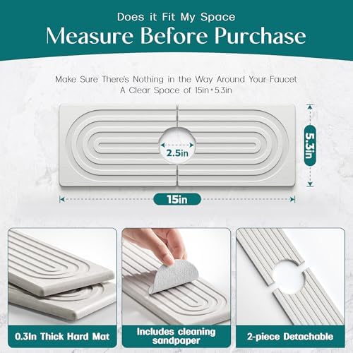 eormoe Faucet Mat for Kitchen Sink - Image 4