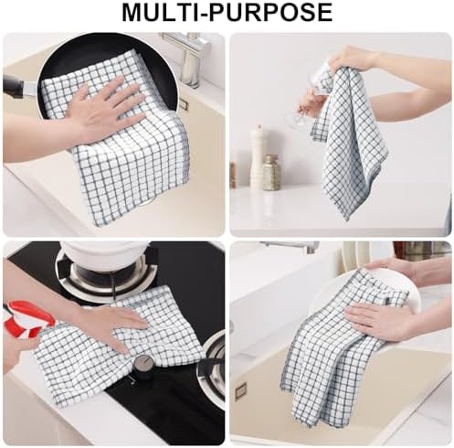 Kitinjoy Cotton 8 Pack Terry Kitchen Towels - Image 4
