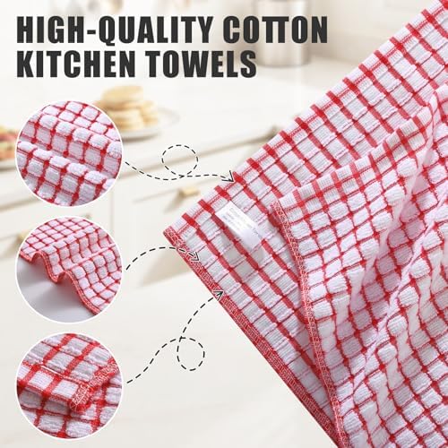 Mordimy Premium Cotton Kitchen Towels 16"x 25", 6 Pack - Image 3
