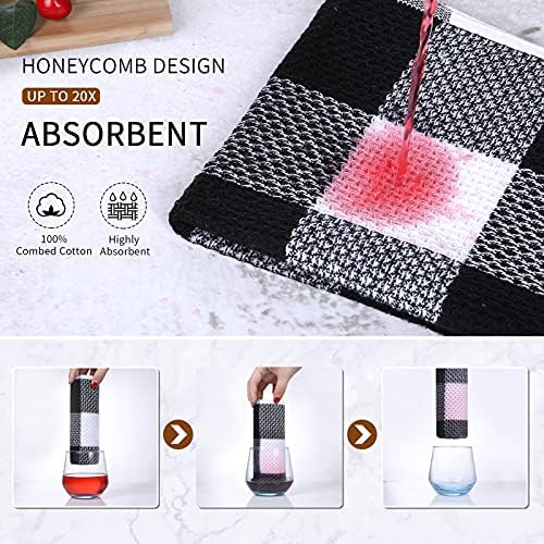 Mordimy Cotton Waffle Weave Dish Cloths, 8 Pack - Image 3