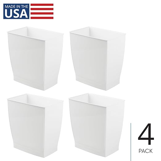 iDesign Small Plastic Bathroom Trash Can, - Image 2
