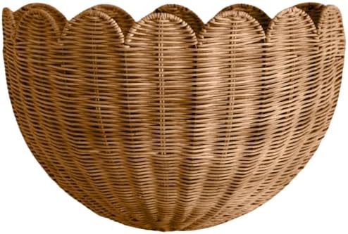 BEBE BASK Scalloped Wicker Wall Basket by BEBEBASK%C2%AE