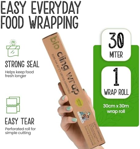 Eco Green Living Biodegradable Cling Film Bio Cling Wrap 100% Compostable - Image 5