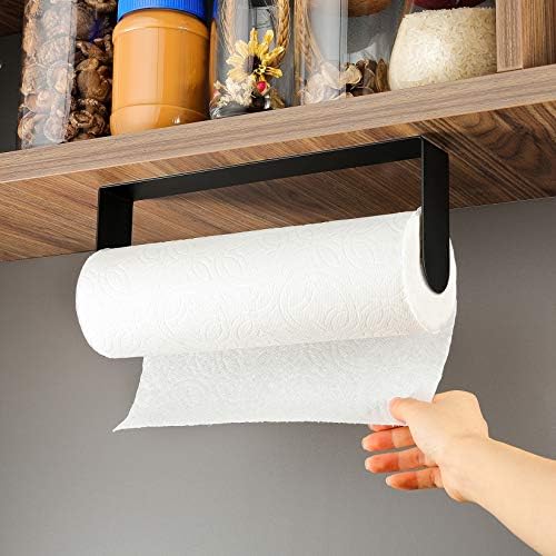 ZUNTO Black Paper Towel Holder, Self Adhesive, - Image 4