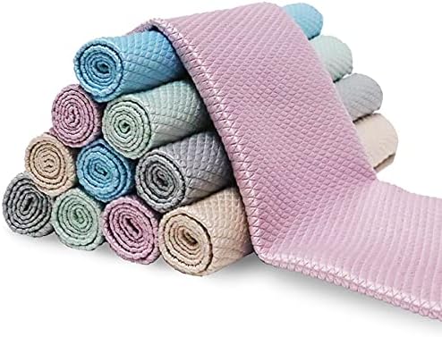 5Pcs Nanoscale Cleaning Cloth, Easy Clean Cloth, Fish Scale Microfiber by DyPinYise