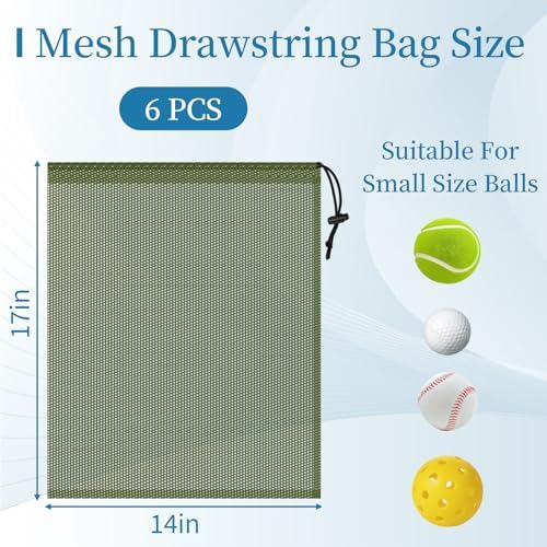 6 Pack Mesh Drawstring Bags - Image 2