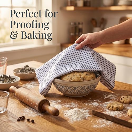 Urban Villa Kitchen Towels Cotton Dish Towels 20”x30” Iblue White - Image 2