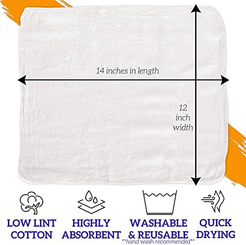 GREEN LIFESTYLE Shop Towels 12" x 14" 50 Pack - Image 2
