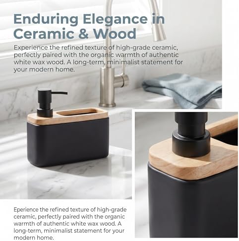 RQYIXI 2-in-1 Ceramic Soap Dispenser - Image 3