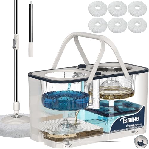 RinseWise Large Gen 1 Mop Bucket Set, Clean/Dirty Water Separation by RinseWise