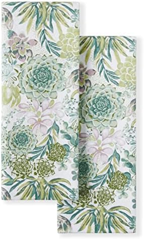 Martha Stewart Dual Purpose Kitchen Towel 2-Pack Set, Succulents by MarthaStewart