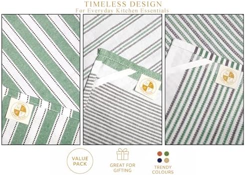 Pack of 6 Cotton Kitchen Towels Set, Dish Towels, Cleaning Rags, Kitchen Dish - Image 5