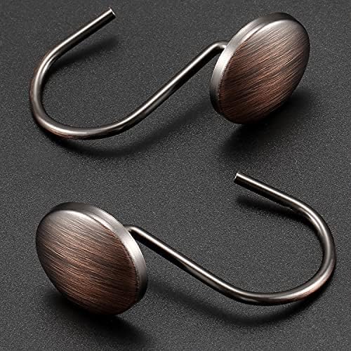 CHICTIE Bronze Shower Curtain Hooks Rings, Oil Rubbed Metal Rust Resistant - Image 4