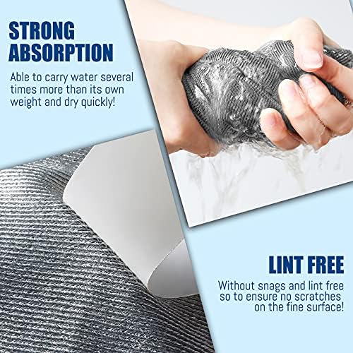 Glass Polishing Streak Free Miracle Cleaning Cloth, Sliver-Orange Blue - Image 4