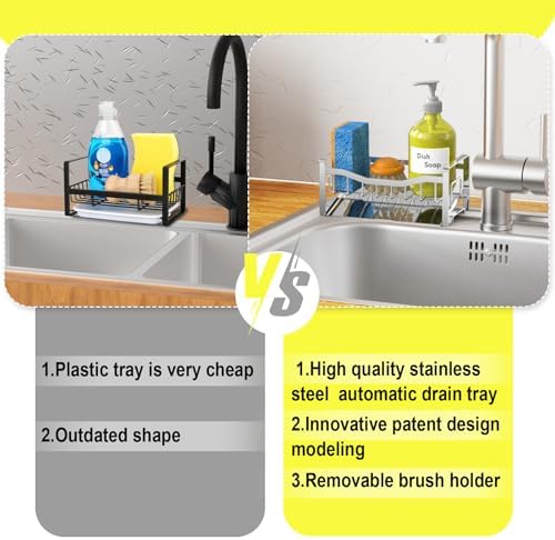 Maifan Stainless Steel Kitchen Sink Caddy Organizer - Image 4