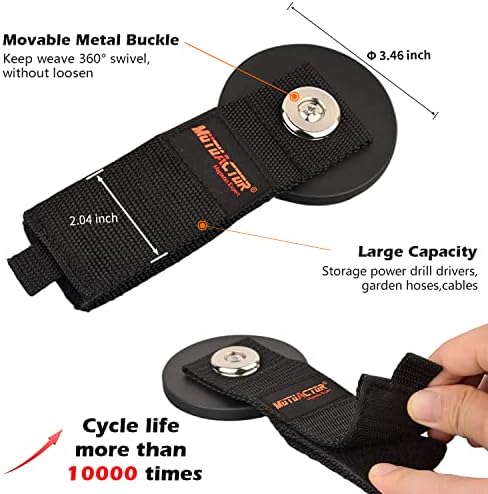 MUTUACTOR Magnetic Hooks, Anti-Slip Rubber Coated Magnets Large Capability Cable - Image 4